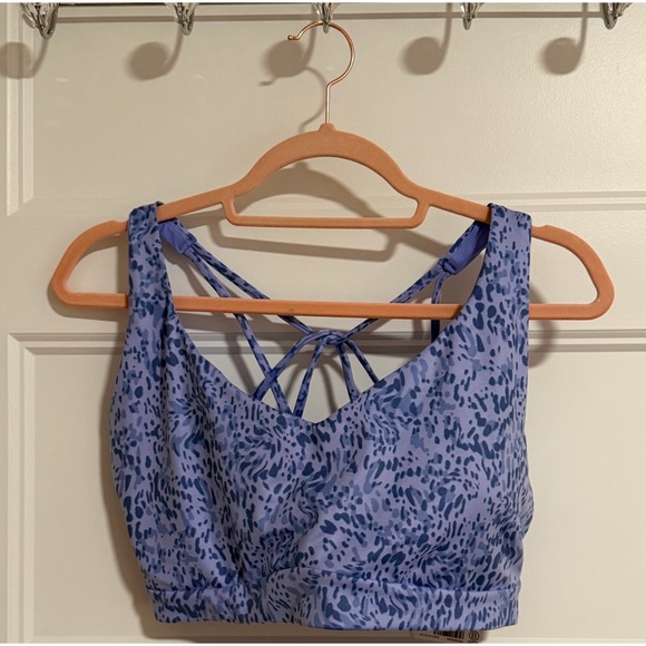 Athleta Solace Printed Sports Bra - Lavender NWT SZ XL - Picture 4 of 10